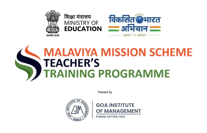 Logos of the Ministry of Education, Government of India, and the Malaviya Mission Scheme Teacher’s Training Programme., viksit bharat