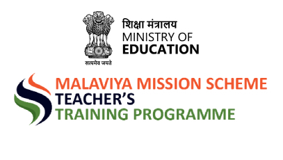 Logos of the Ministry of Education, Government of India, and the Malaviya Mission Scheme Teacher’s Training Programme.